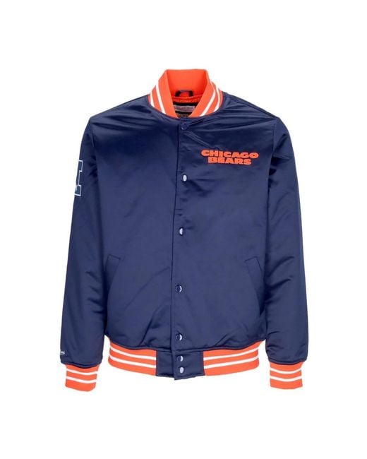 Mitchell & Ness Blue Bomber Jackets for men