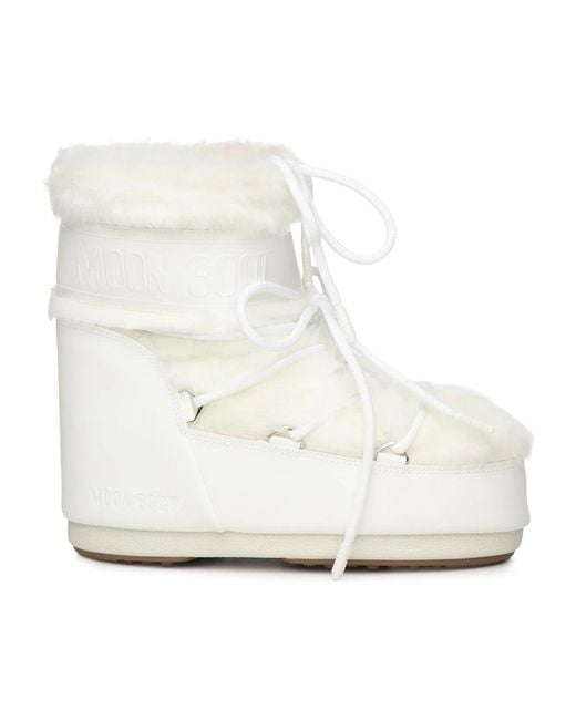 Moon Boot White Winter Boots