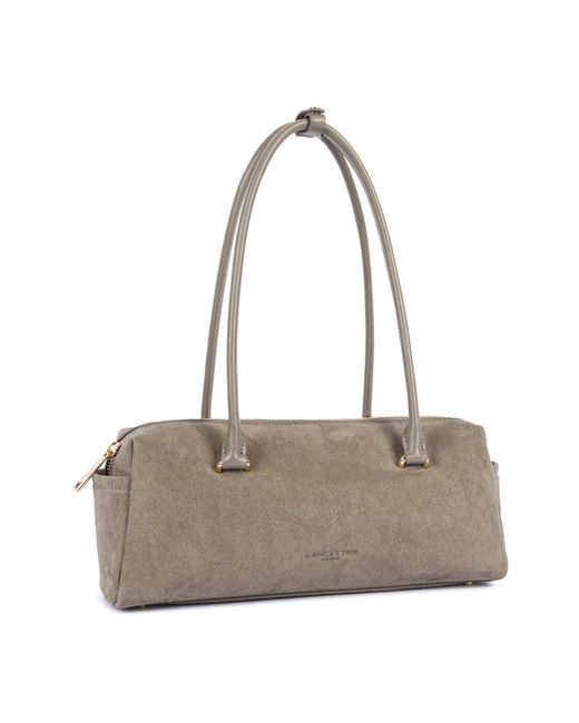 Lancaster Gray Rectangle Bag Suède Cube