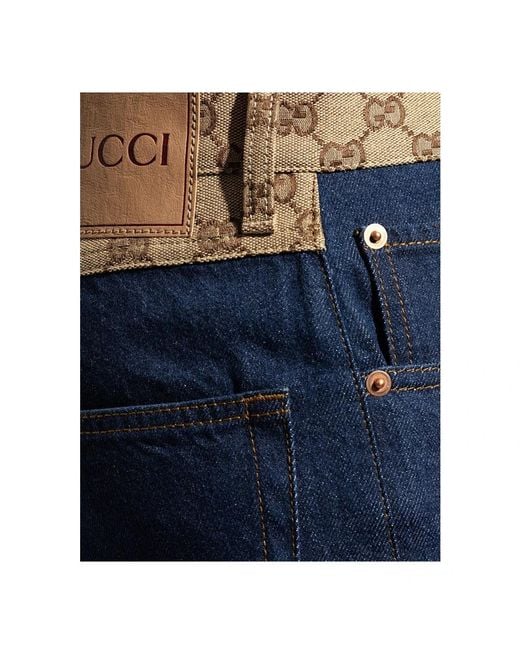 Gucci Blue Straight Jeans for men