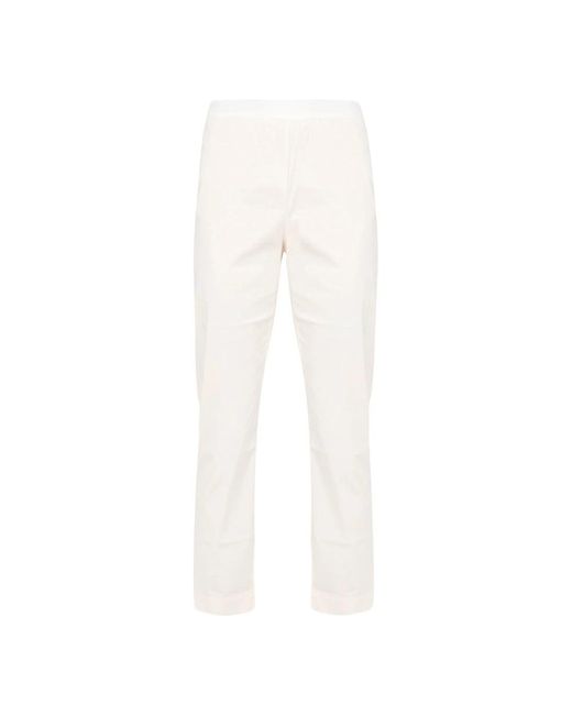 Liviana Conti White Slim-Fit Trousers