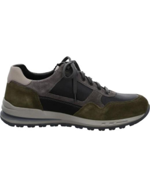 Mephisto Moderner Khaki Herren Sneaker in Black für Herren