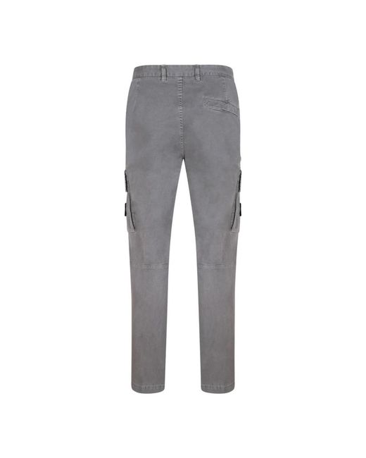 Stone Island Gray Slim-Fit Trousers for men