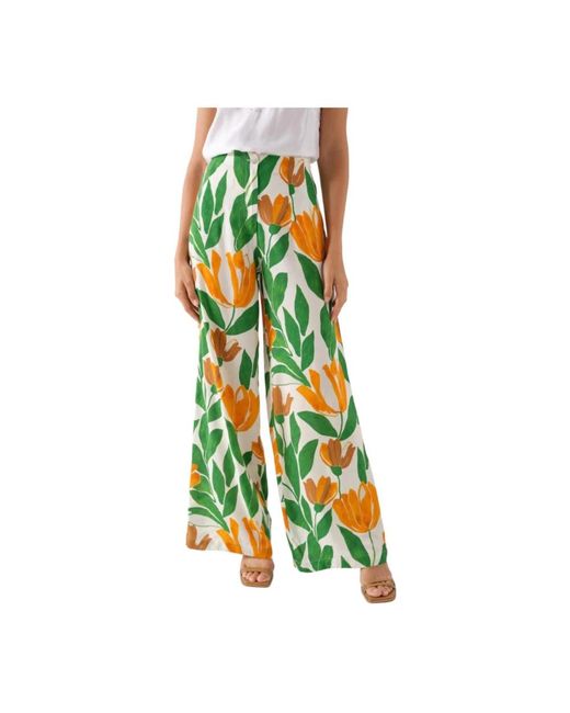 Salsa Jeans Green Wide Trousers
