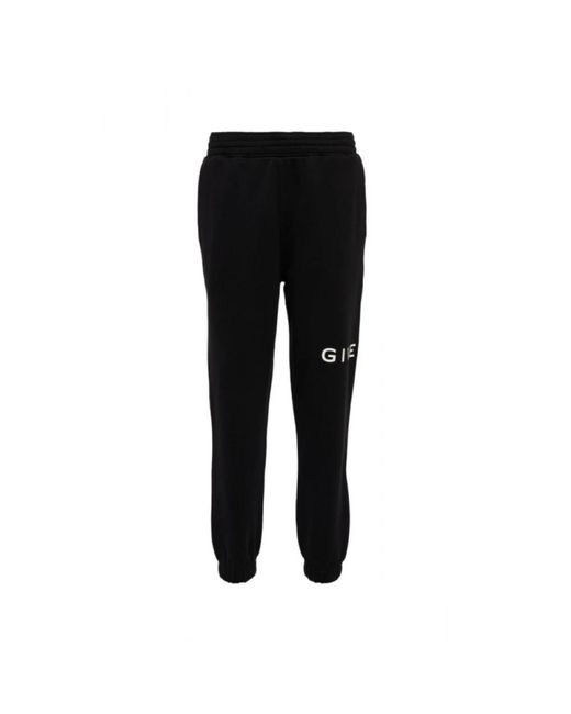 Givenchy Black Schicke schwarze sweatpants mit kontrastierendem branding