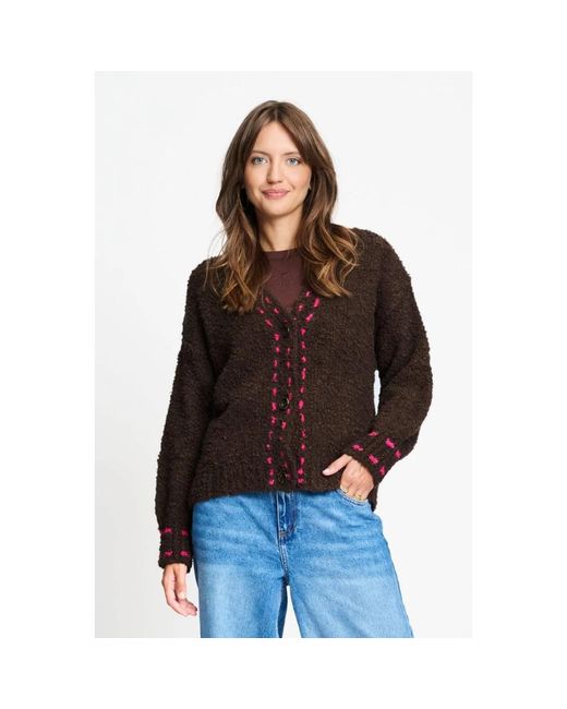 Pom Elise Cardigan in het Brown