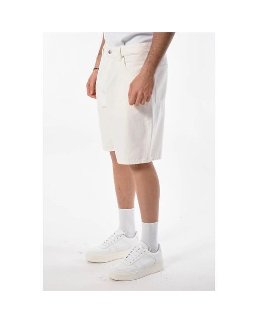 Edwin Denim bermuda shorts mit lockerer passform in Natural für Herren