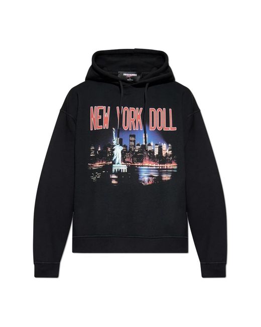 DSquared² Hoodies & Sweatvesten ,Zwart ,Katoen X Vaquera Sweatshirt in het Black voor heren