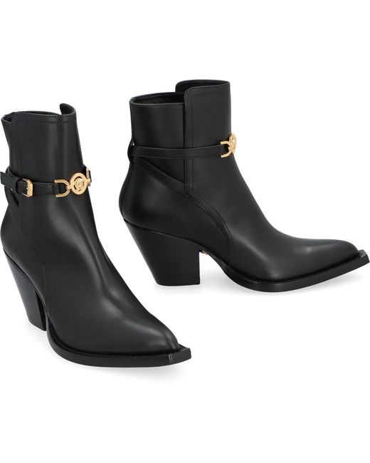 Versace Black Cowboy Boots