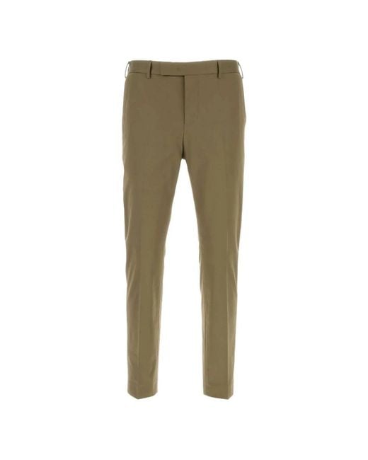 PT Torino Green Slim-Fit Trousers for men