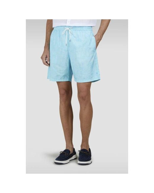 Paul & Shark Badehose Mit Leinen-Effekt Riviera Hello Capri in Blue für Herren