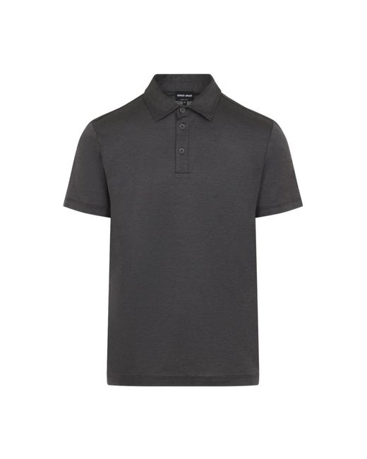 Giorgio Armani Black Polo Shirts for men