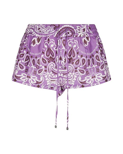 The Attico Purple Stylische shorts für einen chic look,stylischer bikini für strandliebhaber