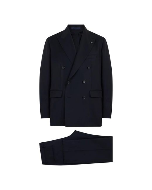 Tagliatore Blue Double Breasted Suits for men