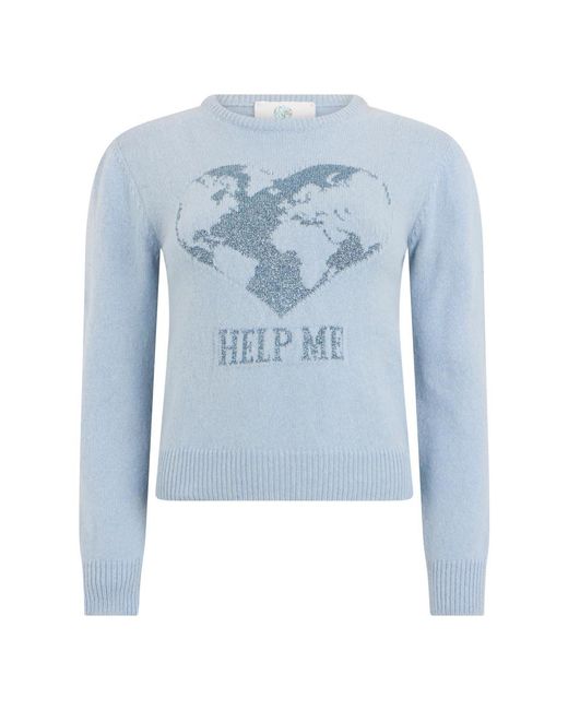 Alberta Ferretti Blue Cashmere Knitwear