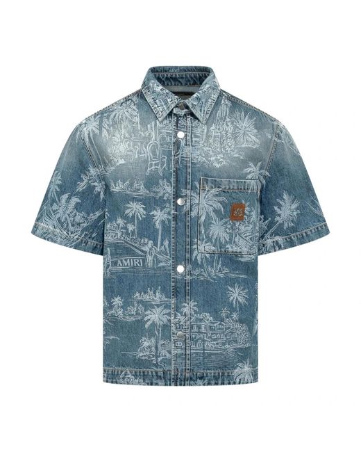 Amiri Blue Denim Shirts for men