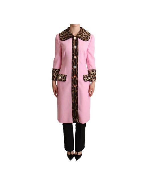 Dolce & Gabbana Pink Single-Breasted Coats