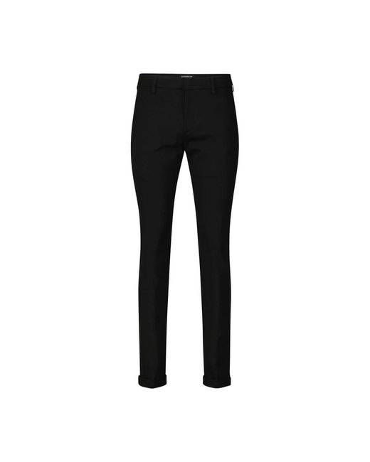 Dondup Black Slim-Fit Trousers for men