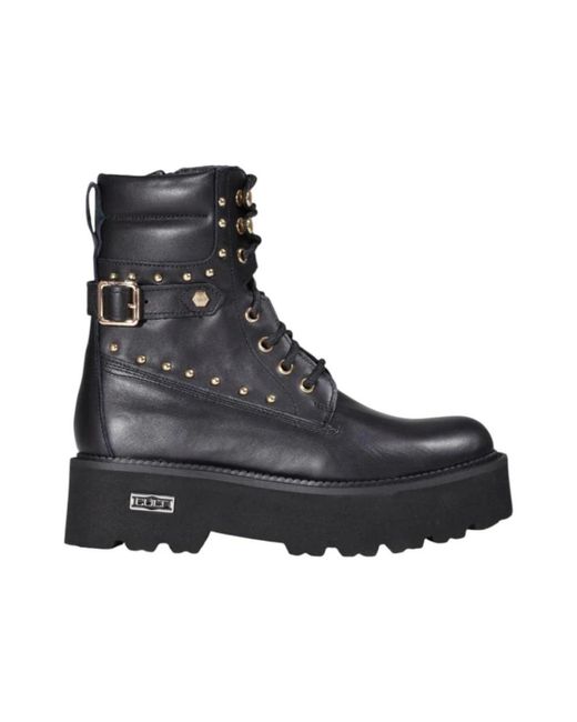 Cult Black Lace-Up Boots