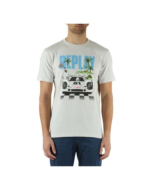 Replay Gray T-Shirts for men