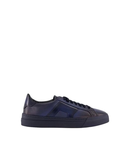 Santoni Double Buckle Sneaker in het Blue voor heren