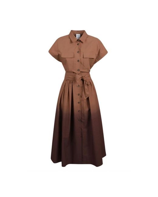 Sara Roka Brown Shirt Dresses