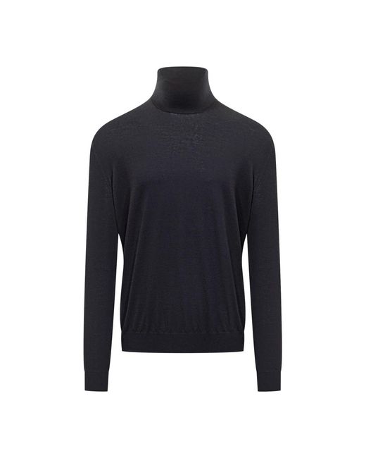 Malo Virgin Wool Turtleneck in het Blue voor heren