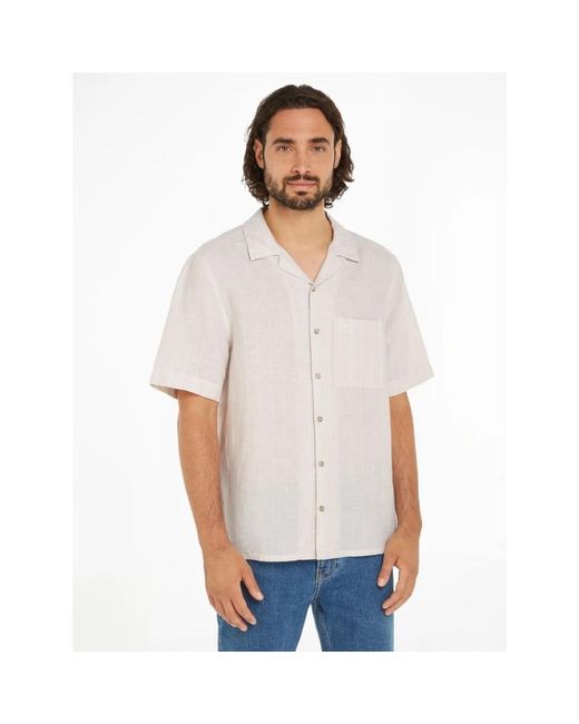 Calvin Klein Short sleeve shirts in White für Herren
