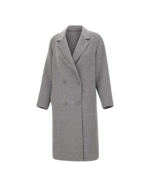 Kaos Gray Double-Breasted Coats