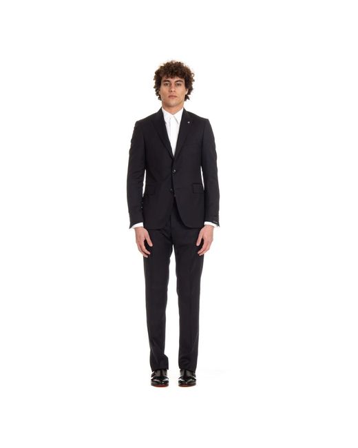 Single Breasted Suits di Tagliatore in Black da Uomo