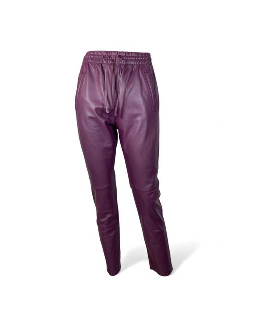 Oakwood Purple Slim-Fit Trousers
