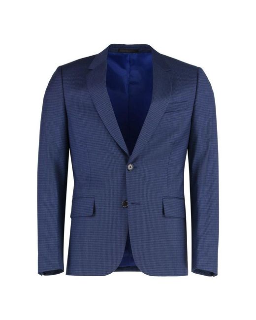 Paul Smith Gingham Wollanzug Set in Blue für Herren