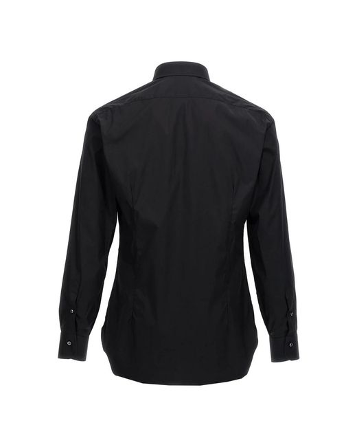 Barba Napoli Black Casual Shirts for men