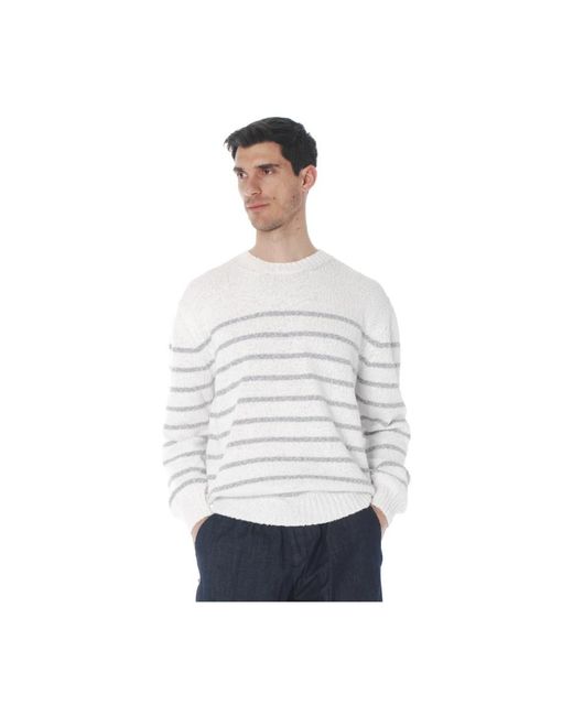 04651/ A trip in a bag White Round-Neck Knitwear for men