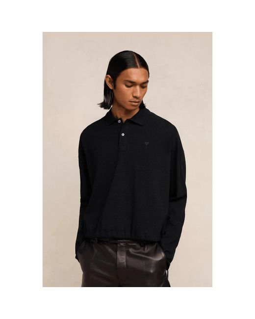 Tops > polo shirts AMI pour homme en coloris Black