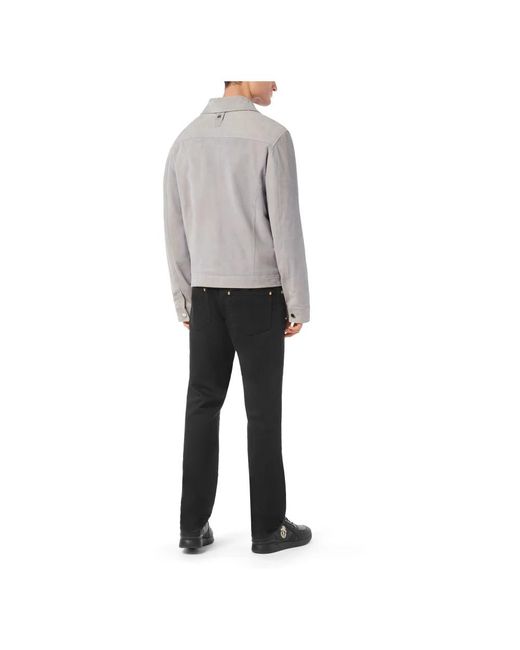 Leather Jackets Billionaire de hombre de color Gray