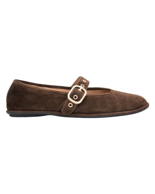 ESTRO Brown Ballerina Shoes