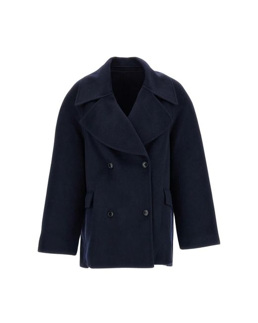 Loulou de Saison Blue Double-Breasted Coats