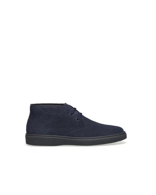 Frau Blue Lace-Up Boots for men