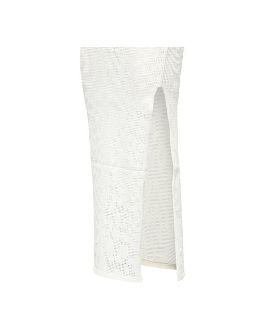 Akep Kleedjes ,Wit ,Abito Lungo Leopard in het White