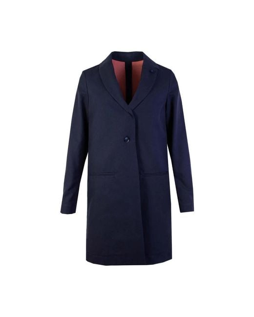 Lardini Blue Single-Breasted Coats