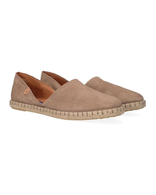 Verbenas Schoenen ,Bruin ,Suède Taupe Suede Espadrilles Carmen Style in het Natural
