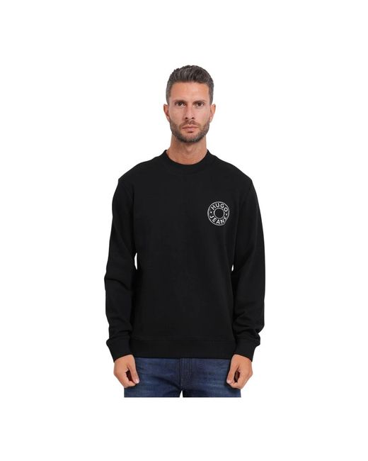 HUGO Circular Logo Sweatshirt in het Black voor heren
