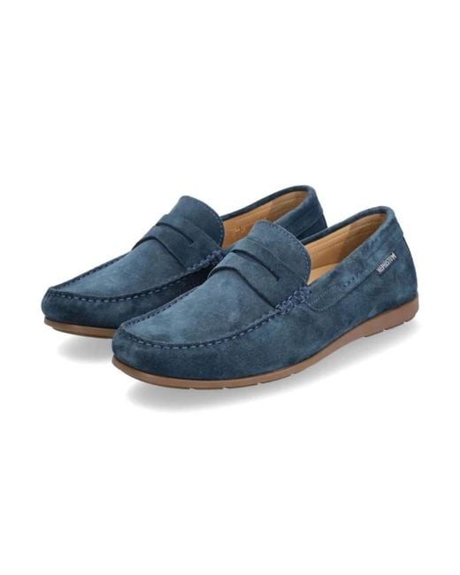 Mephisto Blaue Wildleder Herren Mokassin in Blue für Herren