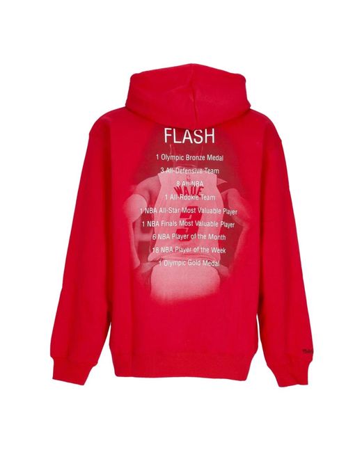 Hoodies Mitchell & Ness de hombre de color Red
