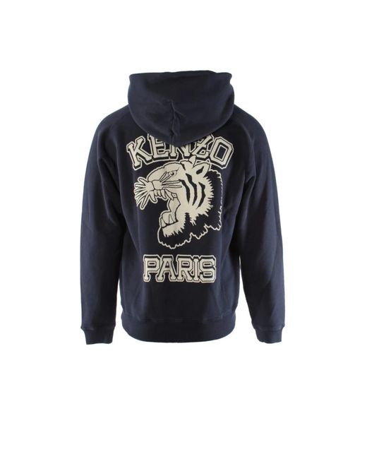 KENZO Hoodies & Sweatvesten ,Blauw ,Katoen Oversized Hoodie in het Blue voor heren