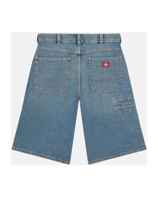 Dickies Blue Denim Shorts for men