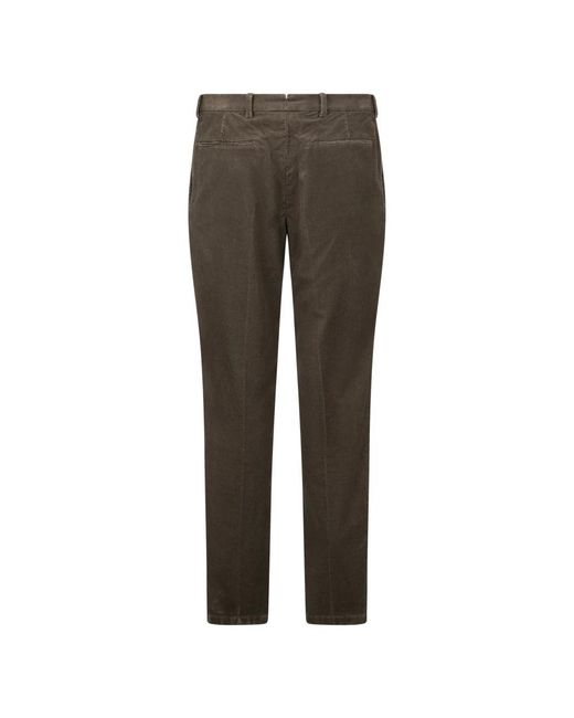 Moorer Gray Slim-Fit Trousers for men
