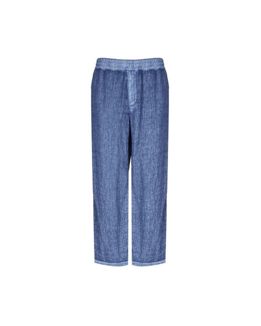 Burberry Blue Straight Trousers for men