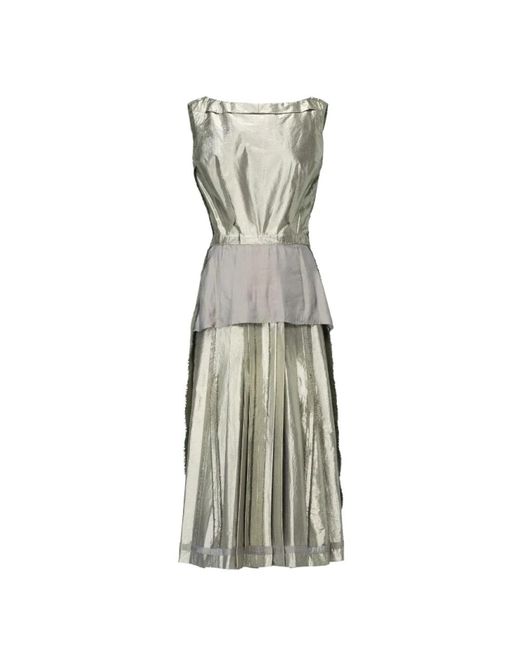 Maison Margiela Metallic Midi Dresses